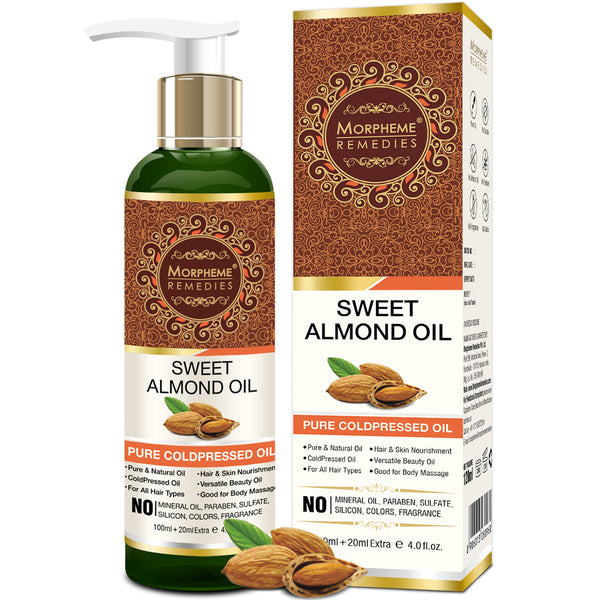 Pure Sweet Almond Coldpressed Oil For Hair And Skin